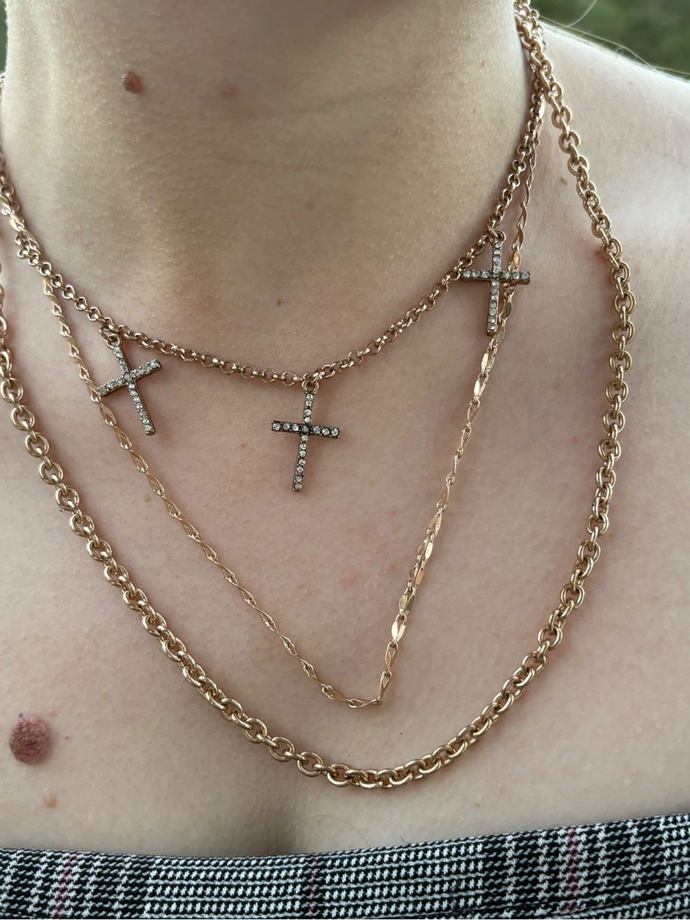 Ladies Three Chain Necklace - Picture 3 of 7